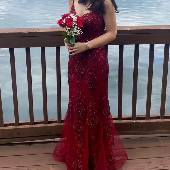 cinderellas dresses | Dresses | Selling Prom Dress Size Small Red With  Detailing | Poshmark